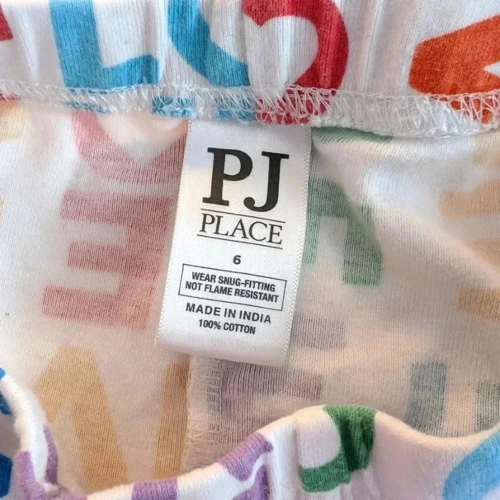 The Children's Place Toddler Girls' Kids PJ Long Sleeve Top and Pants  SZ 6 Love